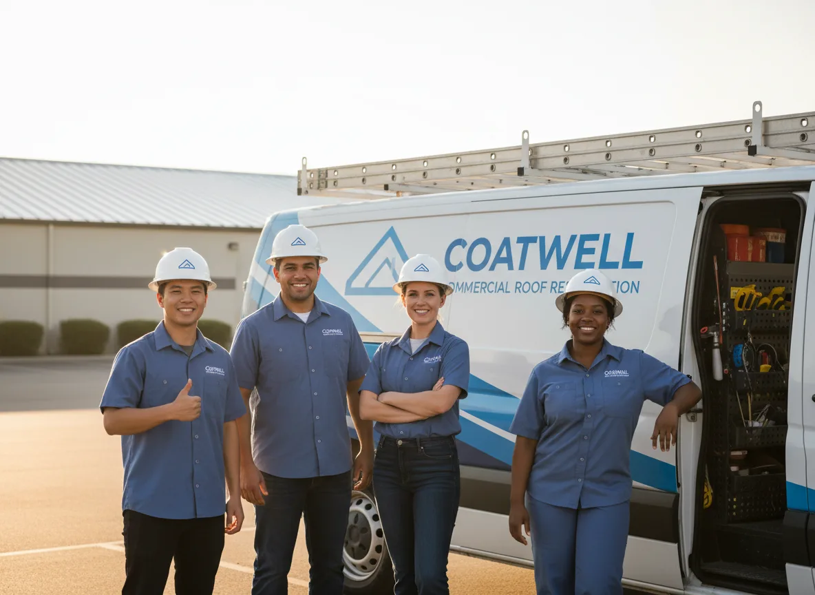 Commercial roof coating company in Plano, IA